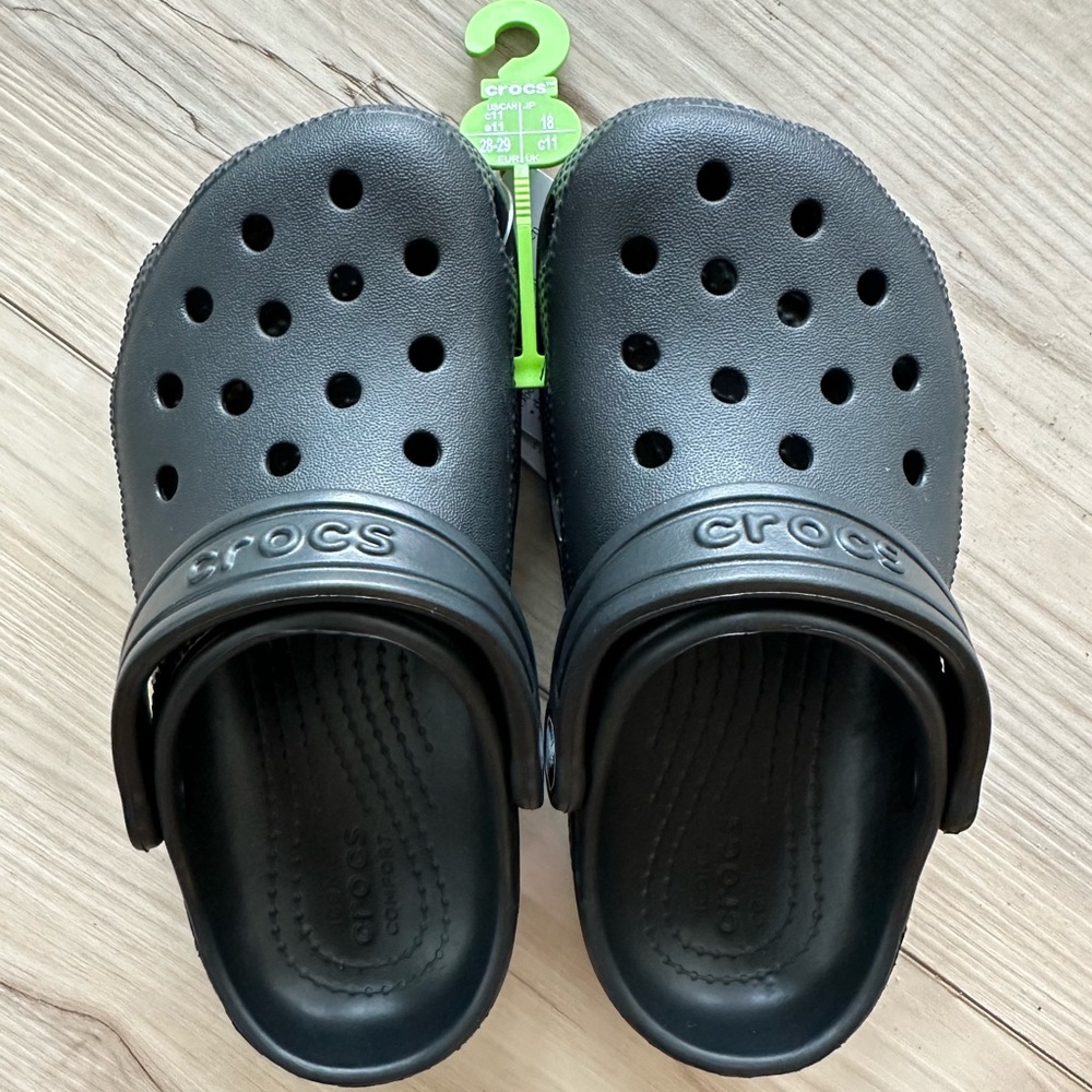 Toddler Black Classic Clogs